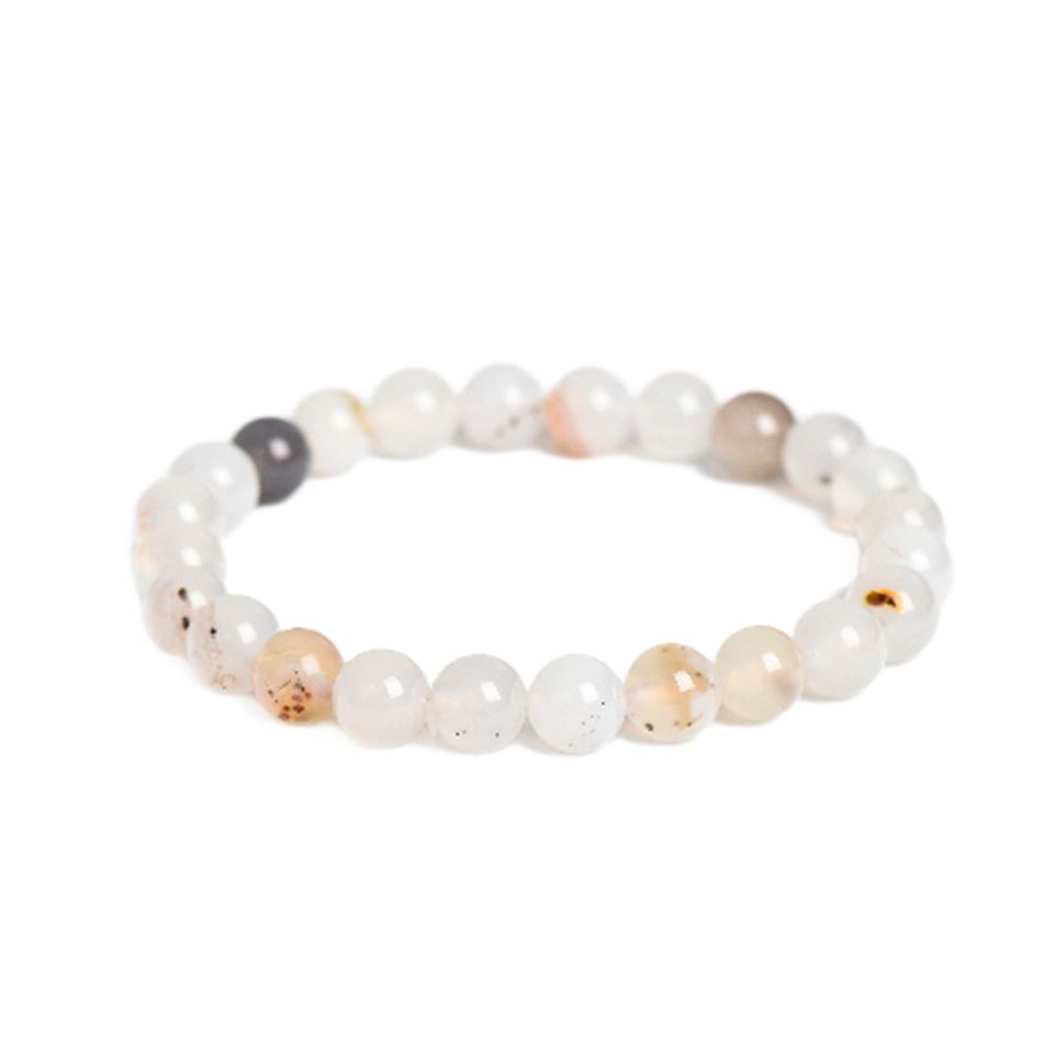 Healing,Wisdom,Calming,Courage,White Agate 8mm Crystal Bracelet